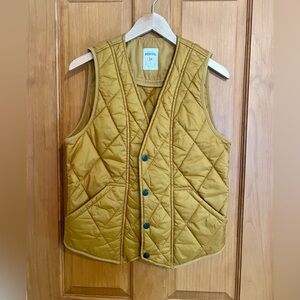 Fossil Women’s Large Yellow Mustard Quilted Vest